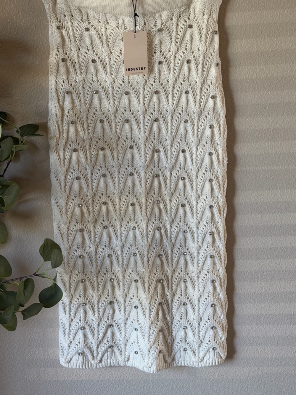 INDUSTRY White Knit Maxi Skirt